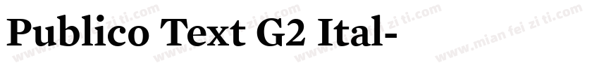 Publico Text G2 Ital字体转换